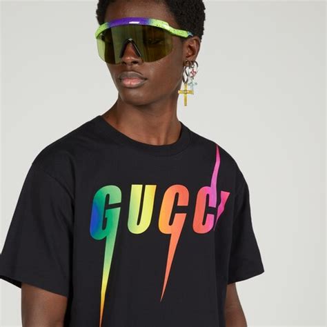 gucci t shirt blade print|Gucci jersey t shirt.